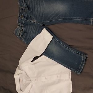 Boys Cat & Jack dress shirt and jeans